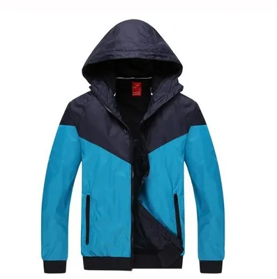 Мужская ветровка с капюшоном и принтом логотипа на заказ|Плащи тренчи| |