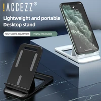 accezz folding adjustable mobile phone holder stand universal for iphone samsung smartphone tablet live lazy charging bracket