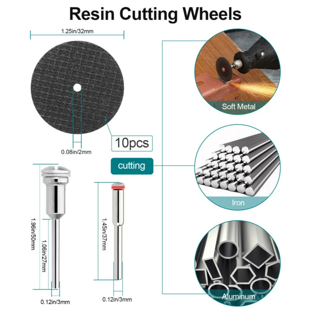 

88Pcs Resin Cutting Discs Diamond Cutting Wheels Rotary Tool Die Grinder Metal Cut Off Disc Double Mesh Cutting Discs