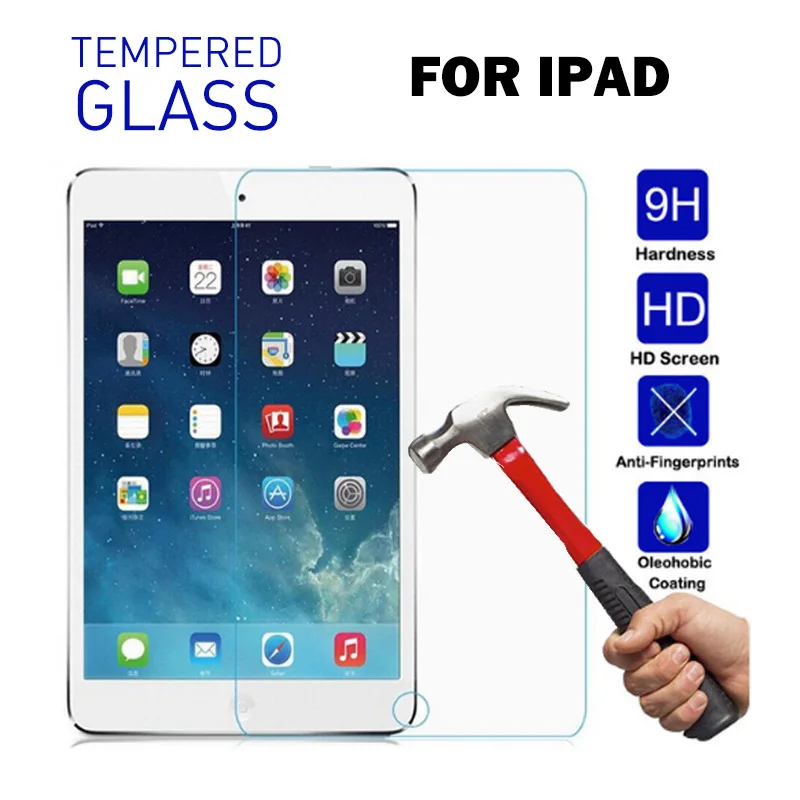 

2 шт., 9,7, 2017, 2018 Pro, 11, закаленное стекло для IPad 7, 8, Air3 10,5, 10,2, Air 4, 10,9 Mini, Защитная пленка для экрана