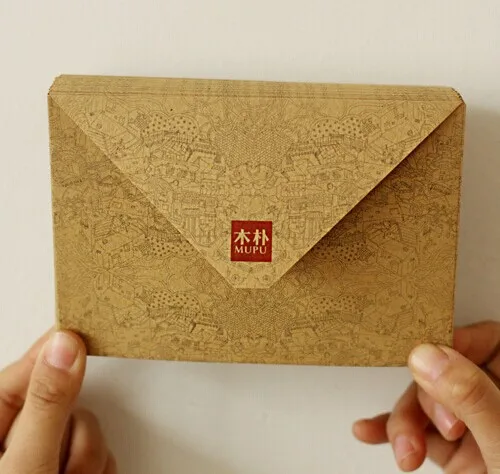 

100 Pcs/lot New Vintage Kraft Paper DIY Envelope Set Fancy Envelopes Kawaii Gift Stationary School Supplies New Year Greeting
