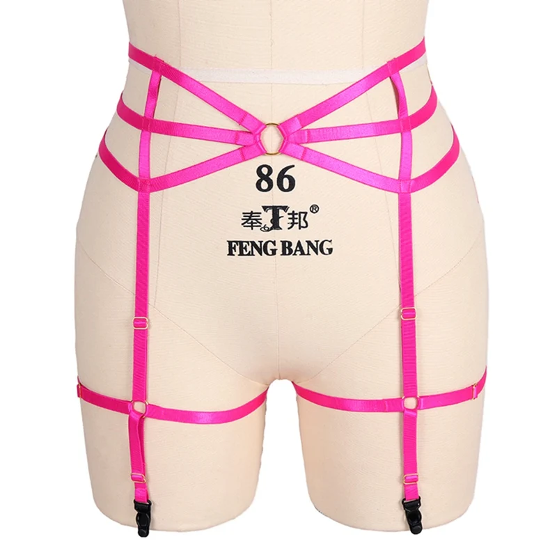 Женский пояс ремень-подвязка сетка для тела красная роза Чулки с подтяжками