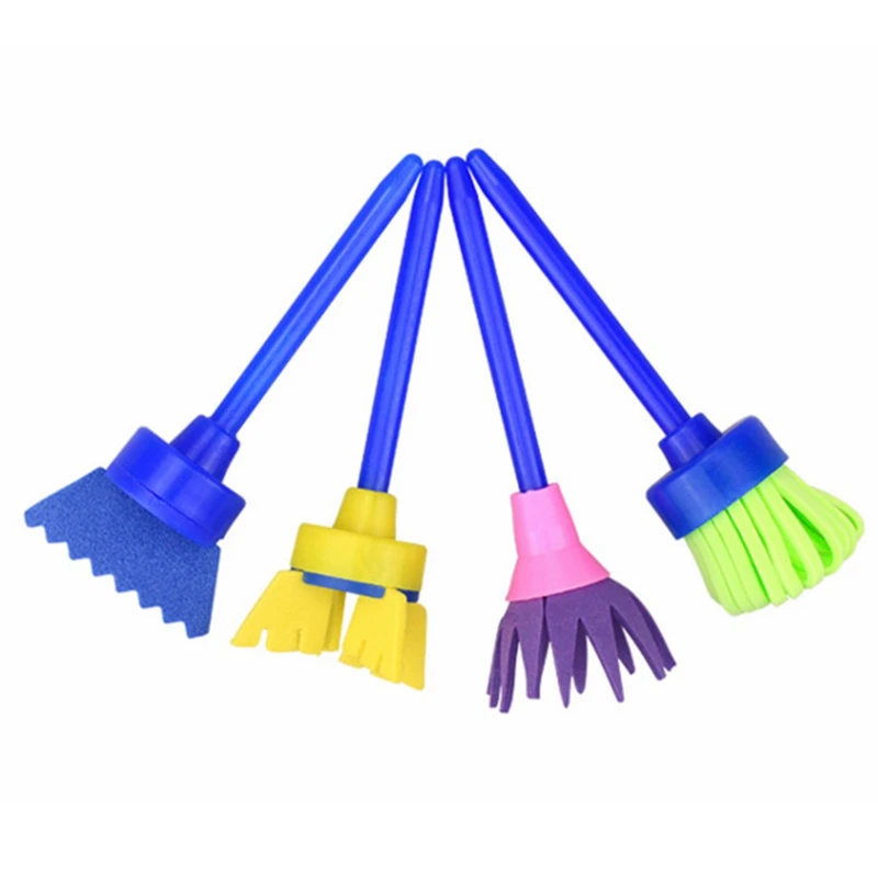 4 шт./компл. валик для самостоятельной покраски кисточки дома губка украшения