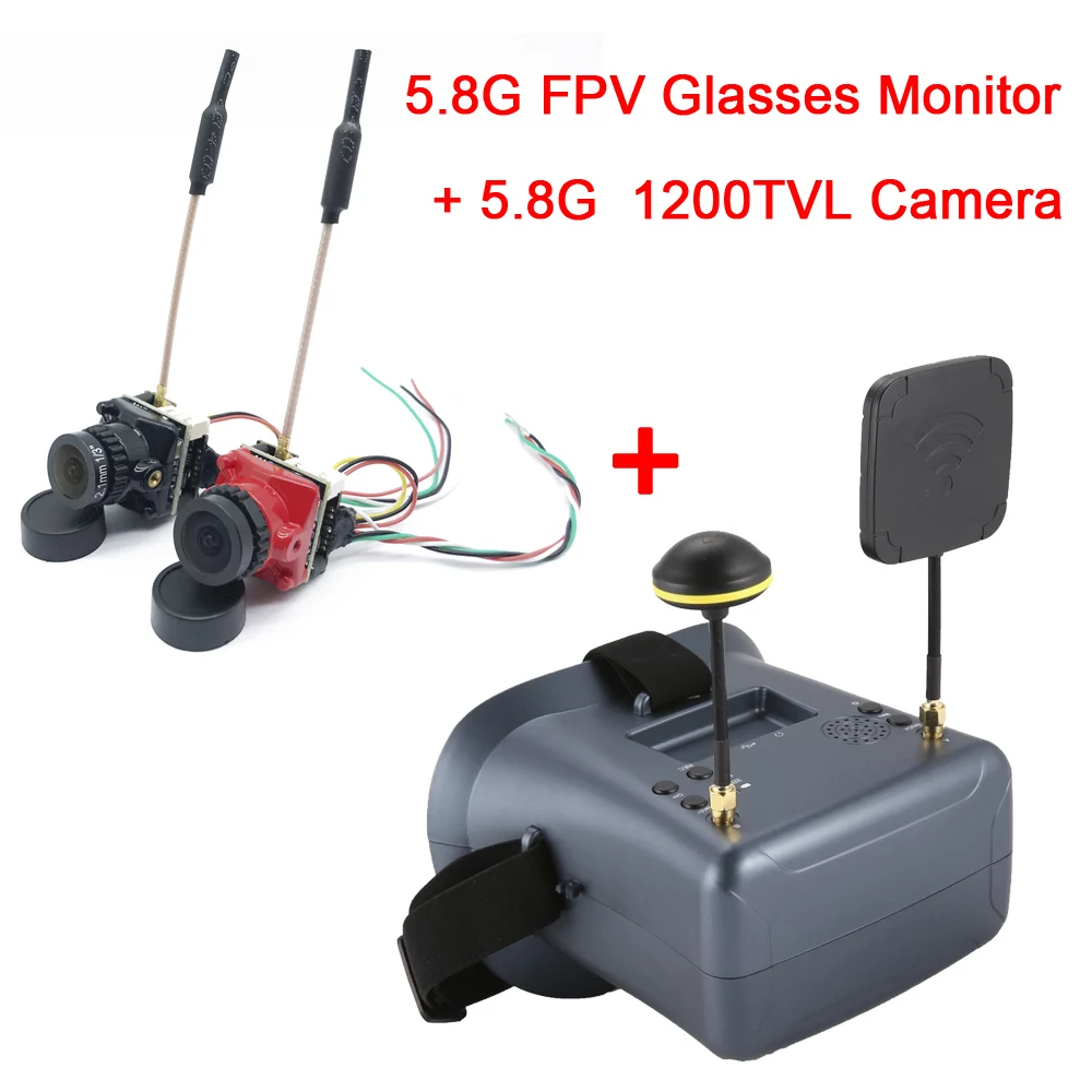 Очки виртуальной реальности 5 8G FPV с DVR автопоиском 40CH очки HD яркий ЖК 200 мА и