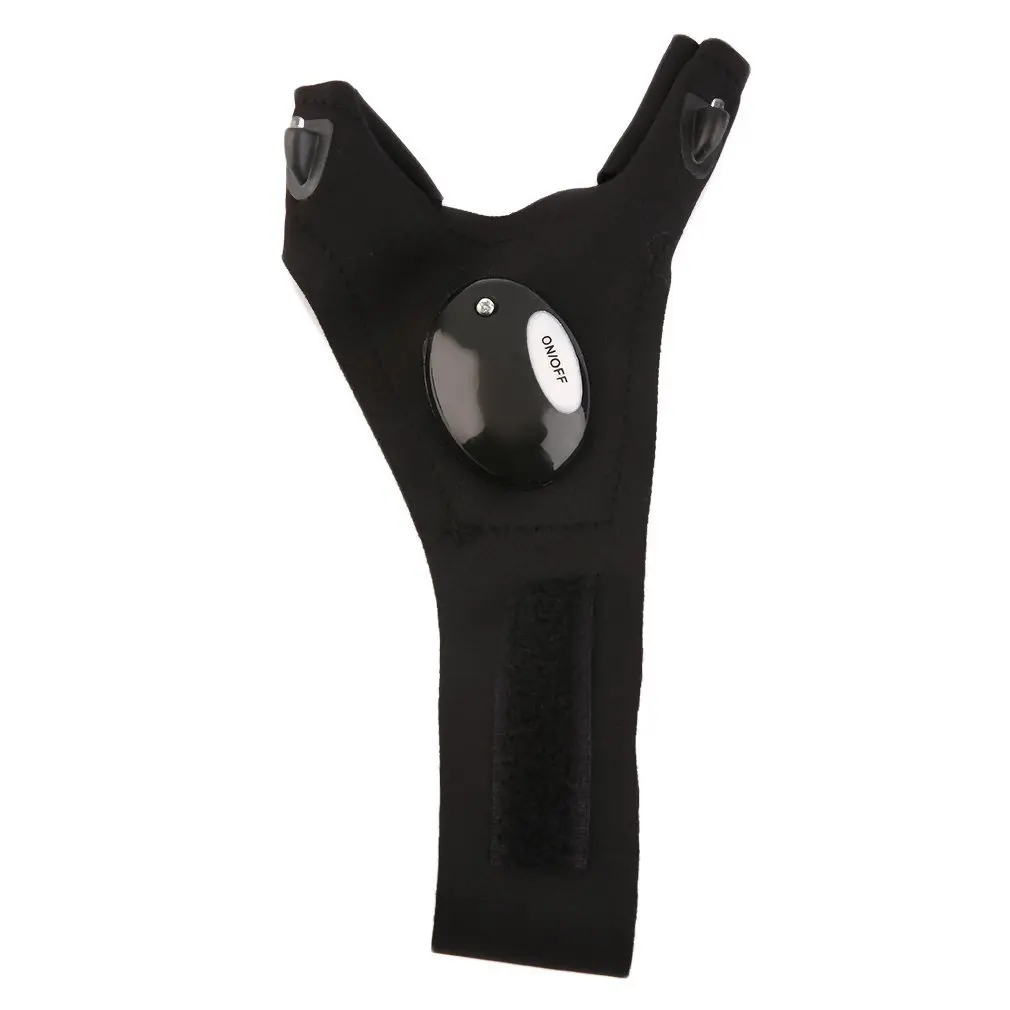 Волшебные перчатки без пальцев с ручными светодиодными фонариками для выживания