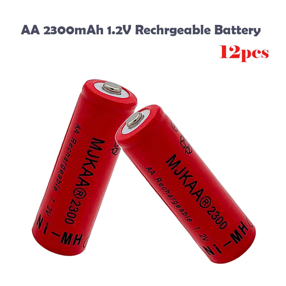 

12/16/20/24PCS AA 1.2V 2300mAh NI-MH Batteries 2A 100% High Quality AA Neutral Rechargeable Battery for Cameras Toys PRE-Charged
