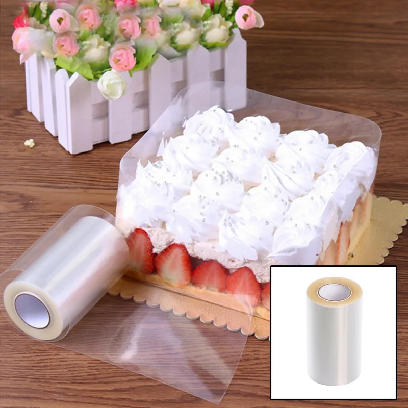 

10M 1 Roll Transparent Clear Cake Baking Collar Kitchen Cake Wrapping Tape Surround Film Lining Rings Cake Decorating Mold