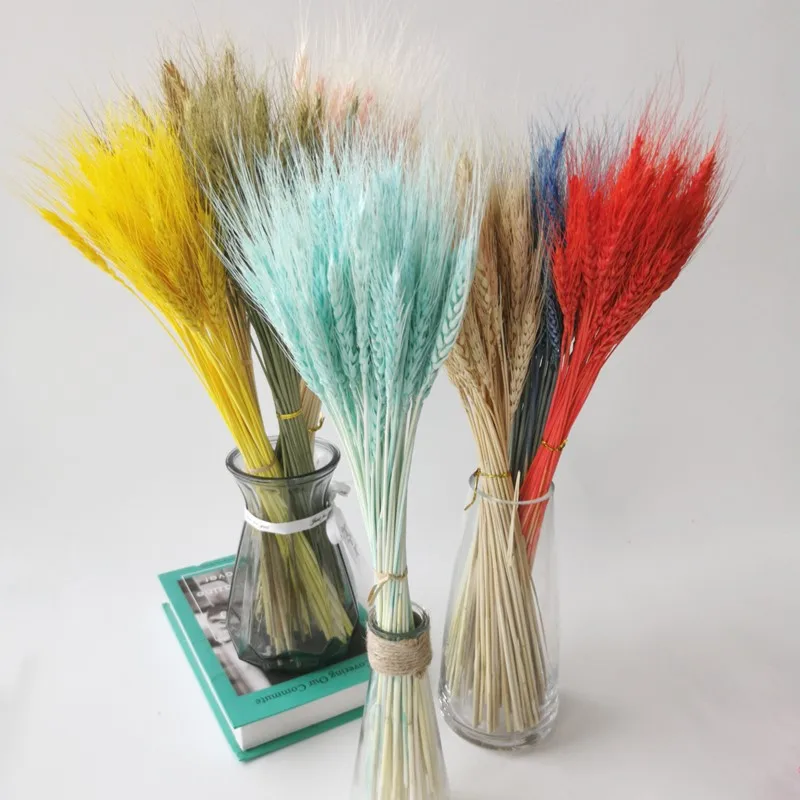 

2021 Hot Selling Products Wheat Natural Dried Flower Decorative Plants Bouquet Wedding Festival Party Home Indoor Daily Decor