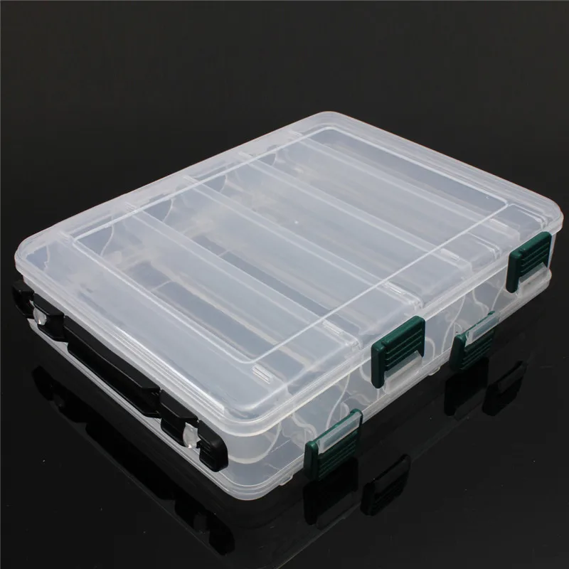 

Double Side 10/14 Compartment Fishing Bait Lure Hooks Box Bait Storage Case Fishing Tool Tackle Organizer Sorting Box for Pesca