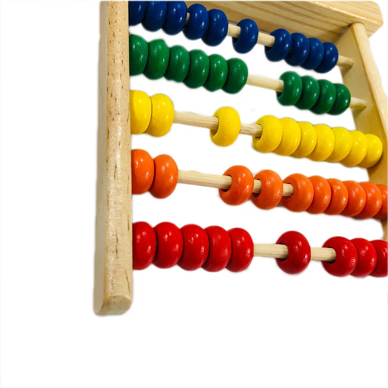 Деревянные Abacus Монтессори Обучающие игрушки Мини Калькулятор бусы