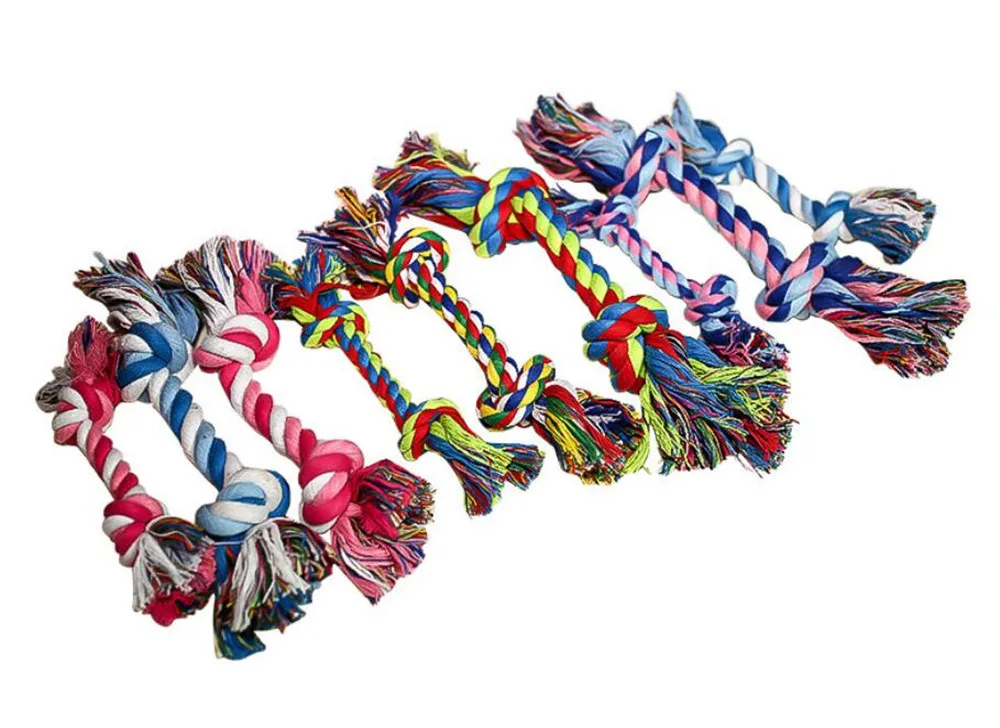 

30 шт./лот товары для домашних животных, товары для домашних животных, собачка, щенок, хлопок, жевательная игрушка, прочная плетеная веревка, 18...