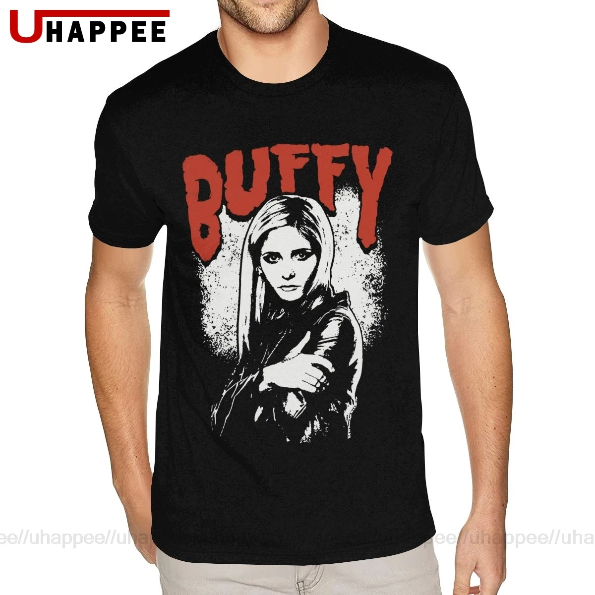 6XL TV Buffy The Vampire Slayer рубашки мужские шорты в стиле панк рок рукава круглый вырез для