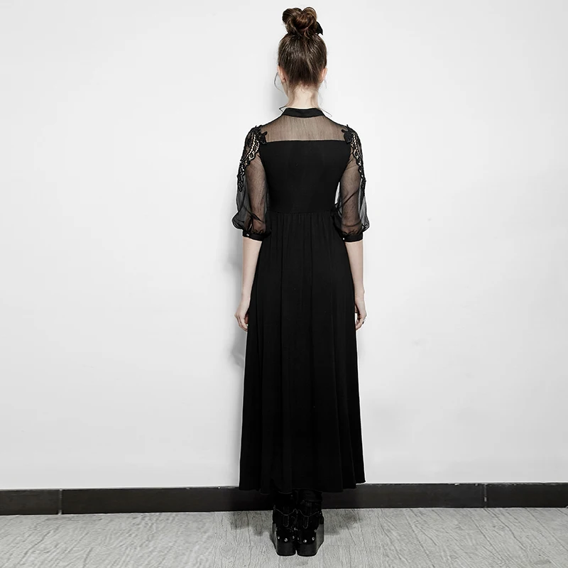 Панк рейв Готический паутина кружева кисточка рукава платье сексуальные женские