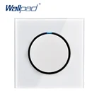 Настенный выключатель Wallpad L6 светодиодный светодиодным индикатором, белая панель из закаленного стекла