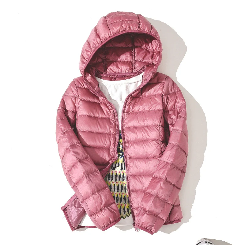 

New Women Thin Down Jacket White Duck Down Ultralight Jackets Autumn And Winter Warm Coats Female Portable Outwear
