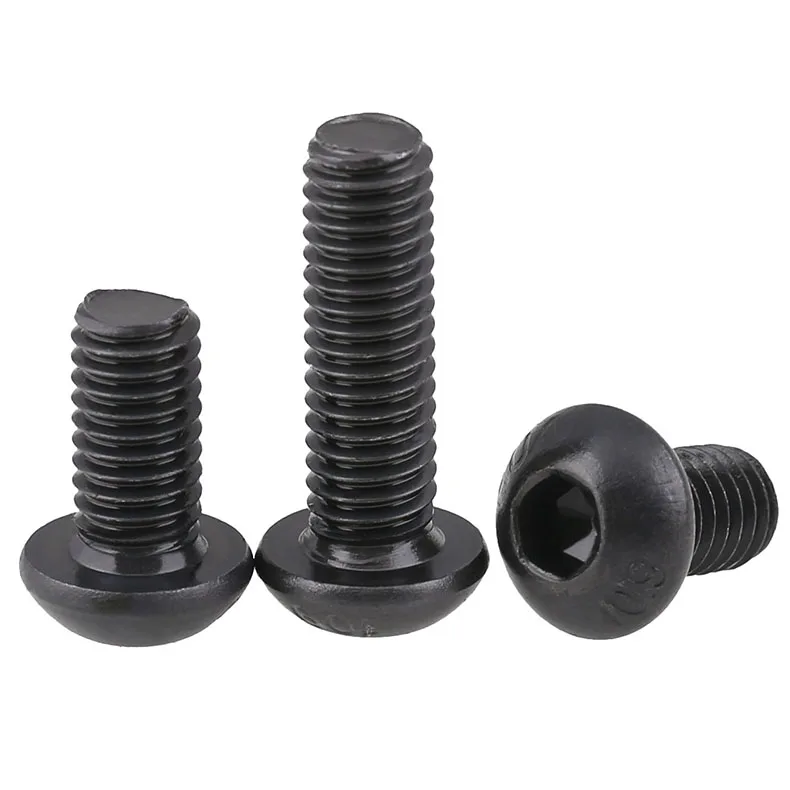 

100pcs M4*20 Black button head screw grade 10.9 hexagon socket button head cap screw hex socket allen screw bolts