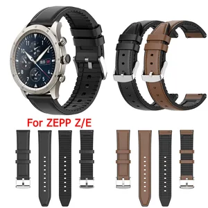 Genuine Leather Band For Amazfit Zepp Z E Wrist Strap For Xiaomi Zepp Z E Replacement Silicone Brace
