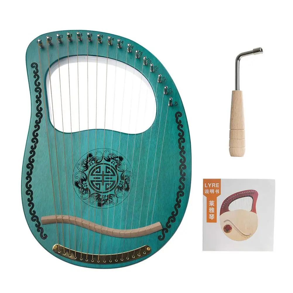 Muslady Lyre 16 струн Harp портативная Высококачественная твердая древесина красное