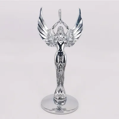 3D goddess 【Высокое качество! Автомобильный Стайлинг 21*9 см из цинкового сплава золотой серебряный конь Орел богиня Эмблема для багажника значок боковые логотипы - Цвет: 3D goddess