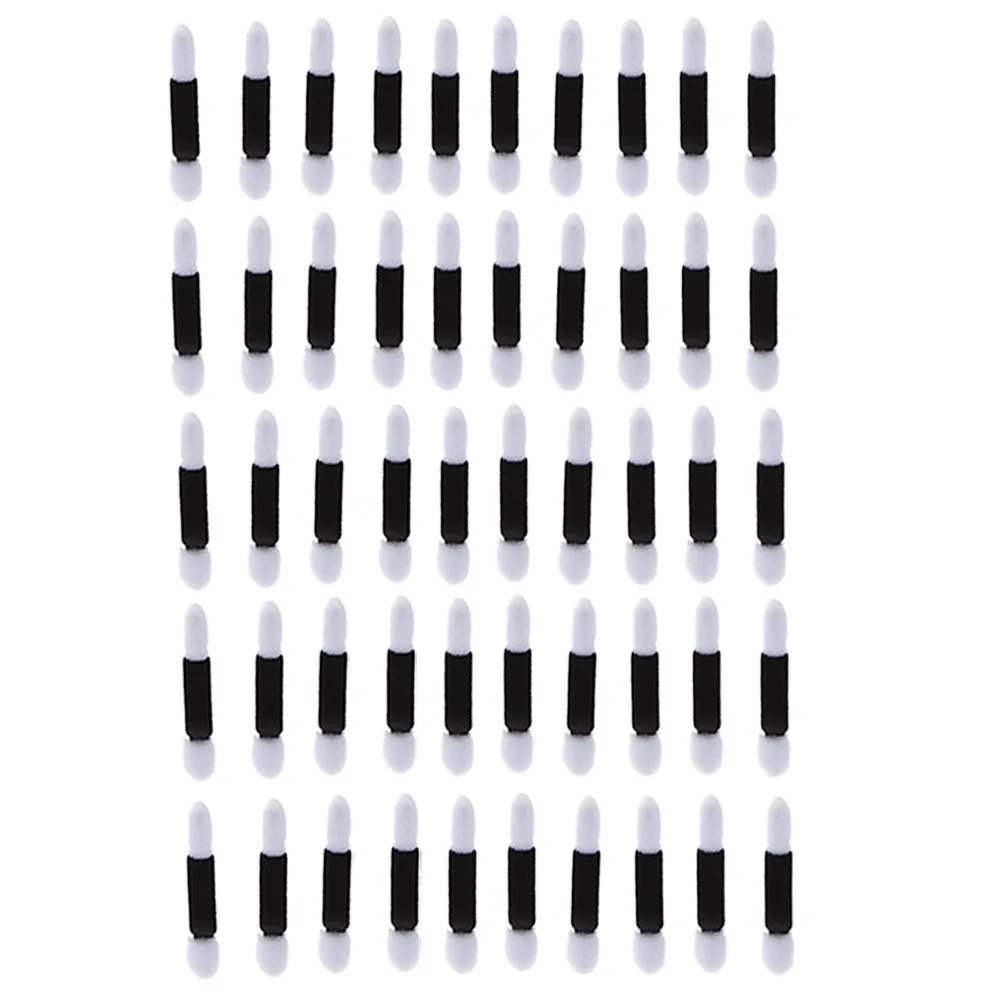 

50Pcs Pro Eye Shadow Sponge Stick Brushes Fashion Eye Shadow Applicator Cosmetic Makeup Tools Double-head Eyeshadow Brush#0713