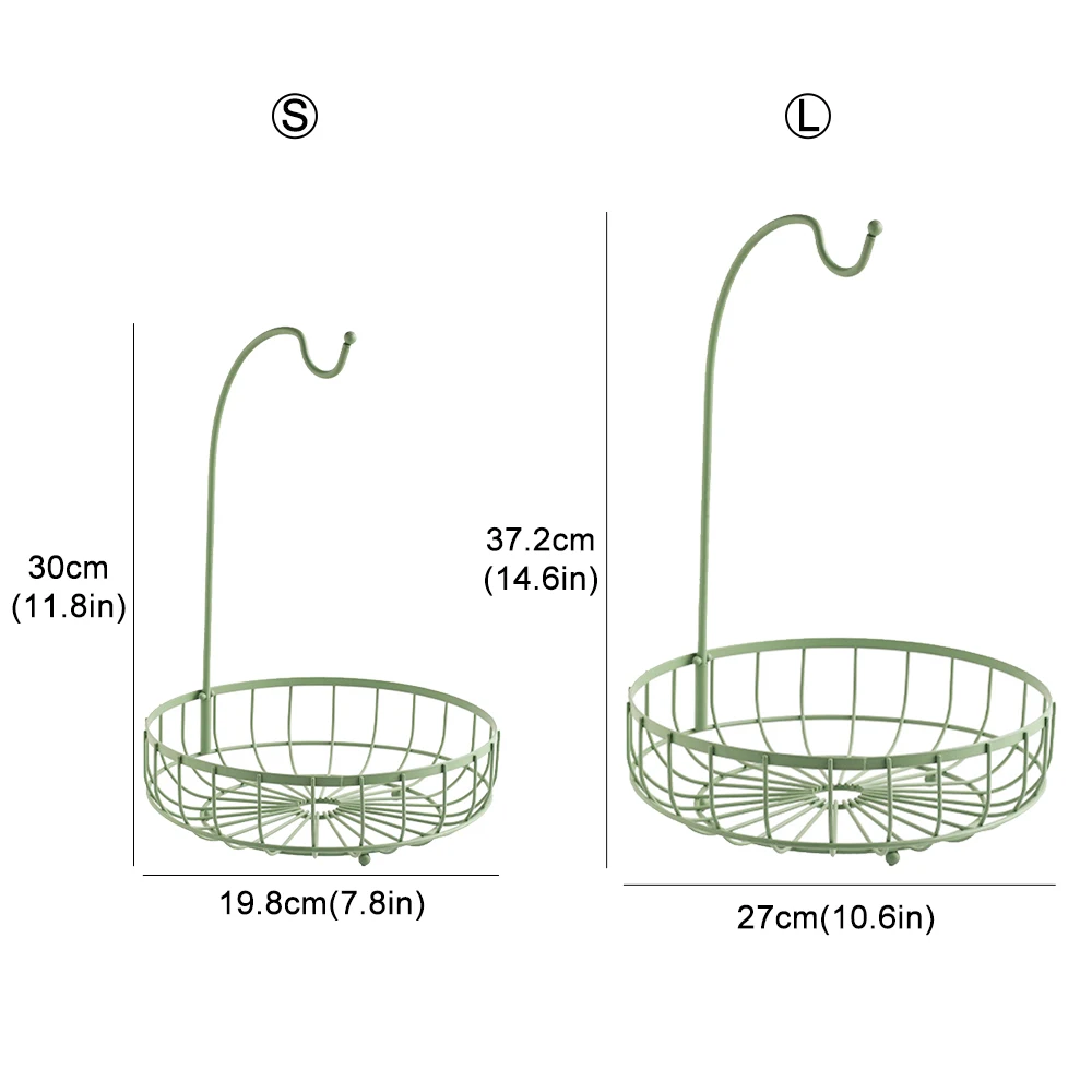 

Fruit Basket With Detachable Desktop Metal Organizer Metal Bowl Kitchen Storage Desktop Display Storage Basket Fruit Organizer
