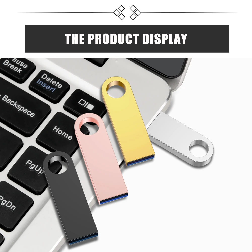 Металлический Usb-флеш-накопитель, 2,0 ГБ, 32 ГБ, 16 ГБ, 8 ГБ, 4 ГБ, 64 ГБ, 128 ГБ