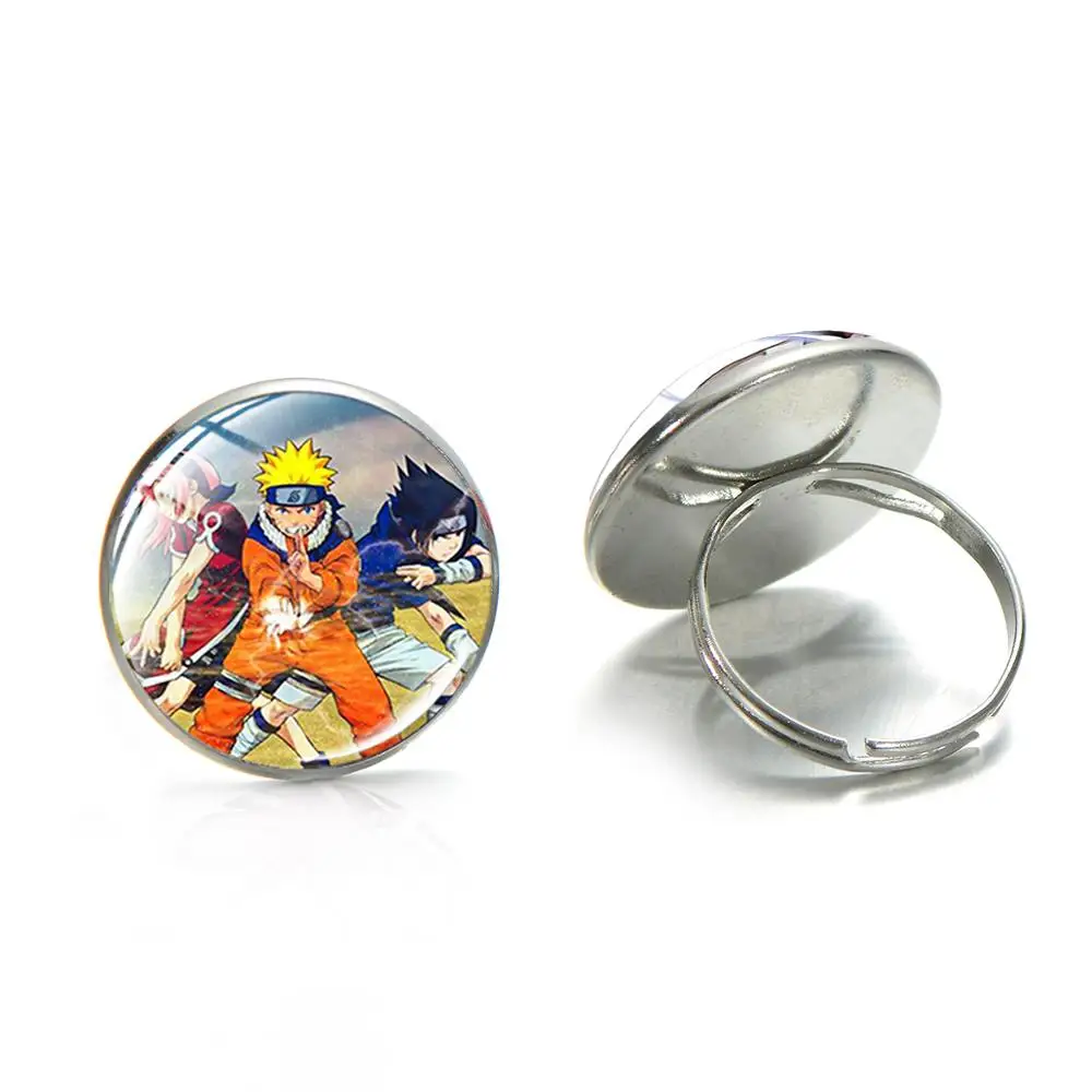 SONGDA Trebdy Аниме Арт Стекло купола кольца рисунок Uzumaki Naruto у героя мультфильма Саскэ