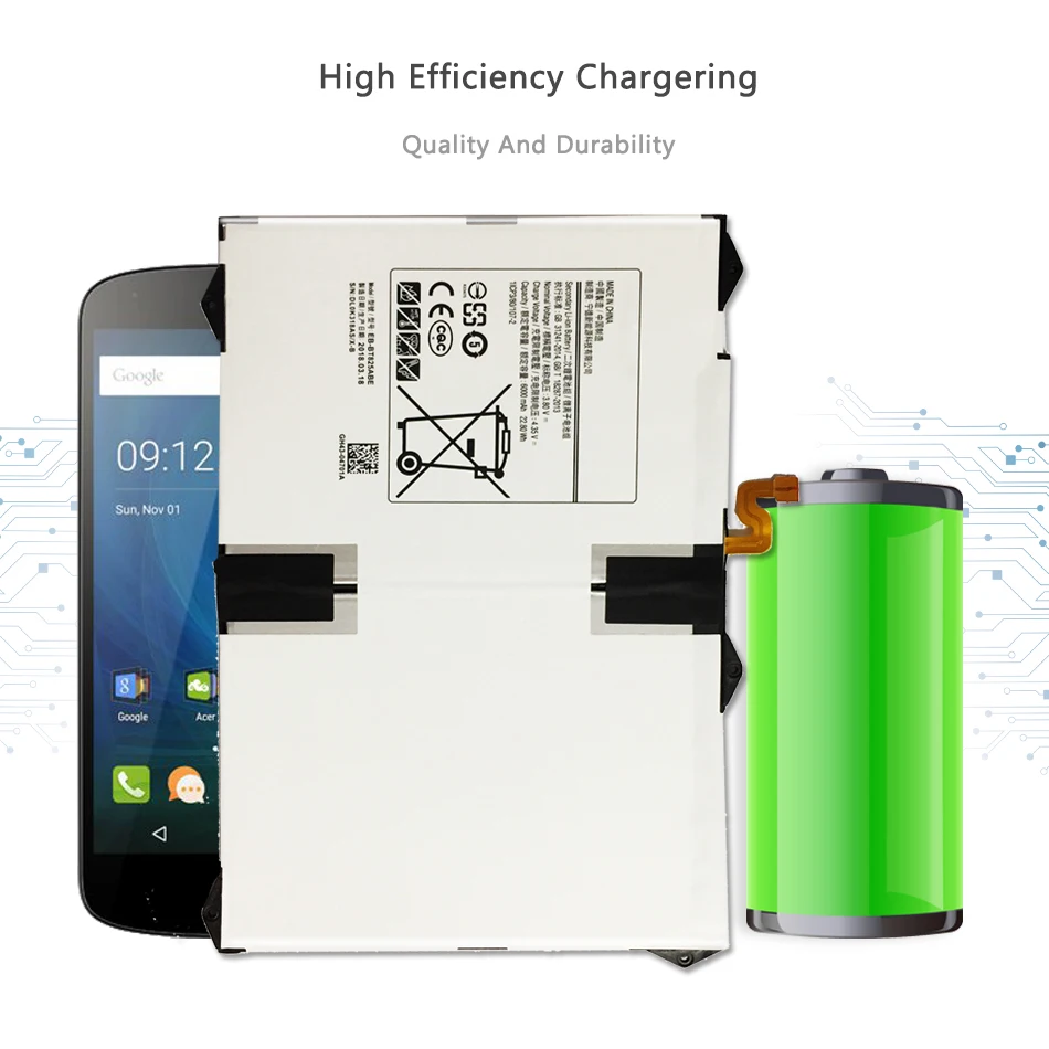 

Tablet Battery For Samsung Galaxy Tab S3 9.7 SM-T820 SM-T825 SM T820 T825 EB-BT825ABE 6000mAh with Track Code