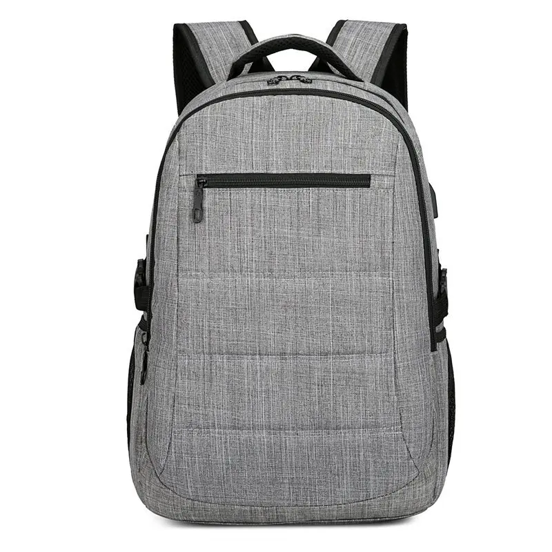 Men's Business Backpack Large-capacity Gray Waterproof Backpack Man USB Charging Urban Luxury Travel Oxford Cloth Laptop Bag