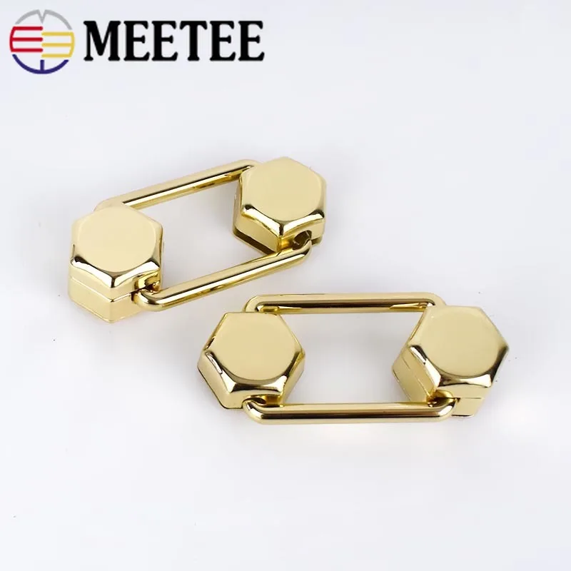 Meetee 2/5 шт. 67x21 мм Высококачественные золотые металлические вращающиеся замки