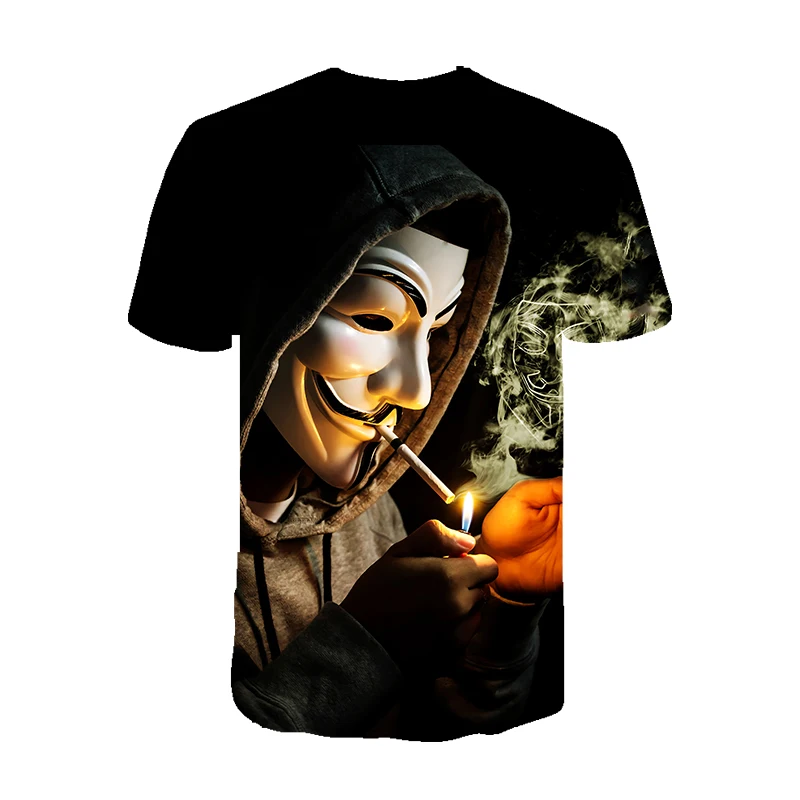 Мужская и женская футболка с 3D принтом летняя в виде лица Джокера модная ужаса