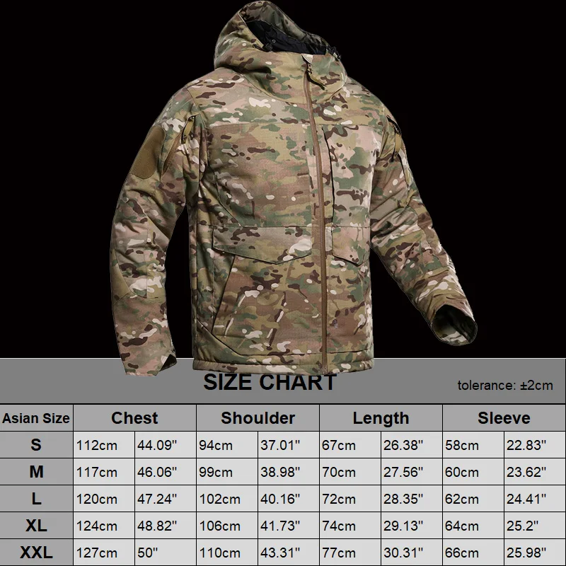 Mege Tactical Jacket Winter Parka Camouflage Coat Combat Military Clothing Multicam Warm Outdoor Airsoft Outwear windcheater images - 6