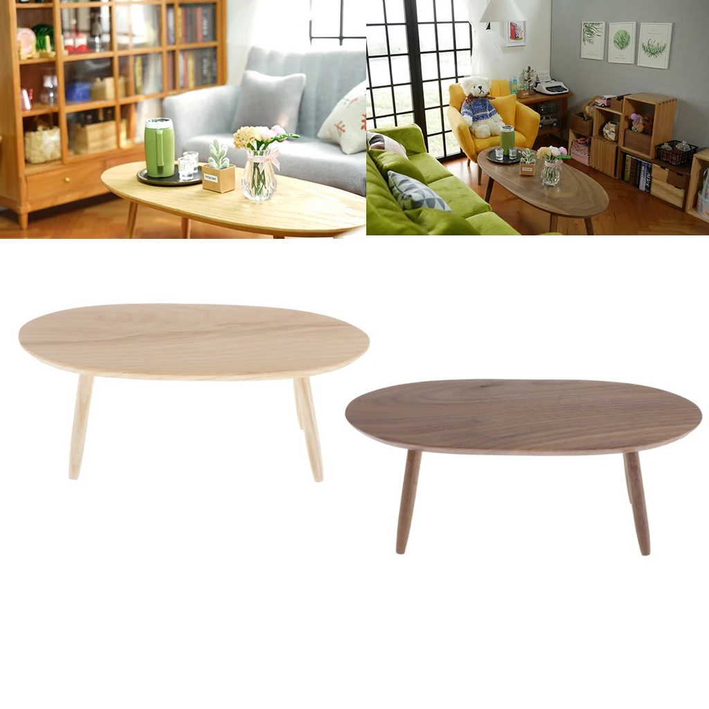 

1/6 Dollhouse Miniature End Table Tea/Coffee Table, Living Room Nordic Style End Table Furniture