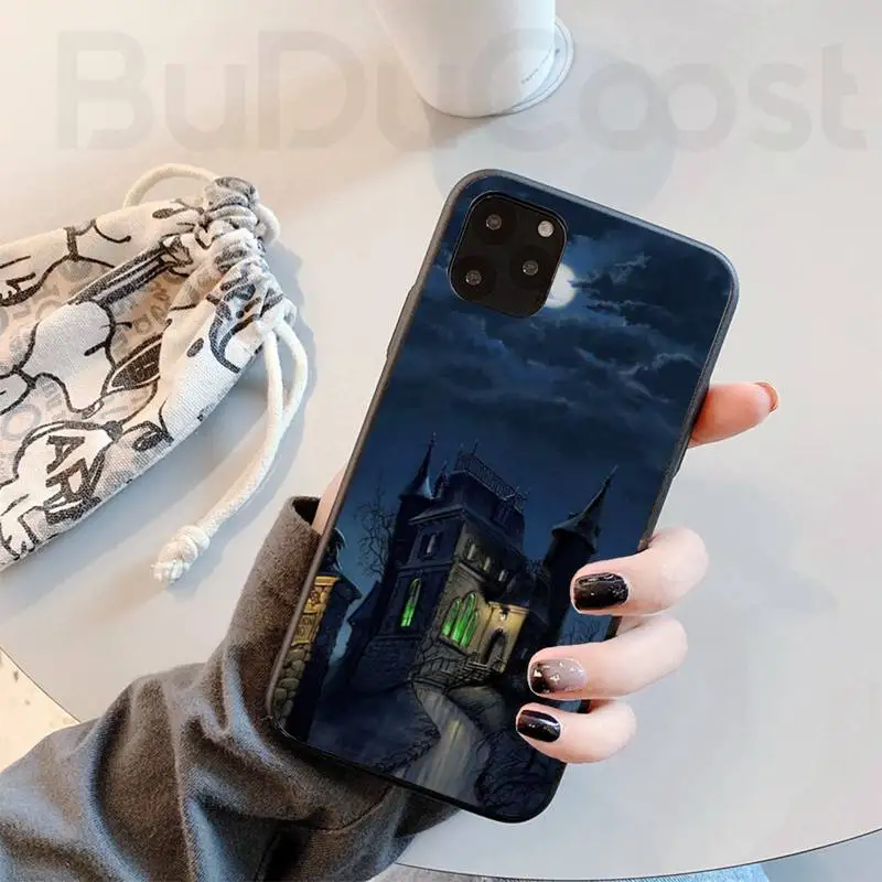 black crow night castle phone case for iphone 11 7 case for iphone 11 pro max x xs xr xs max 8 7 6s plus 5 se case free global shipping