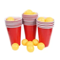 2019 new event supplies beer pong kit party fun 24cups 24 balls for adult table top board games drinking game pub bar bbq gift