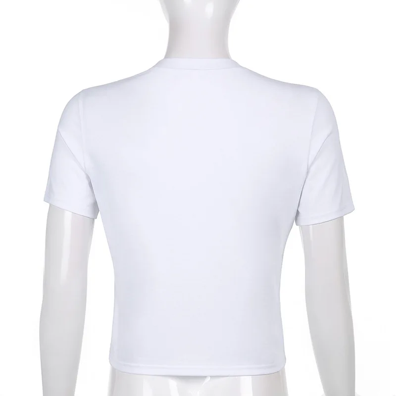 

ALLNeon 90s Fashion Green Cow Graphic Print White T-shirts Y2K Aesthetics O-neck Short Sleeve Crop Tops Summer Cute Tees Women