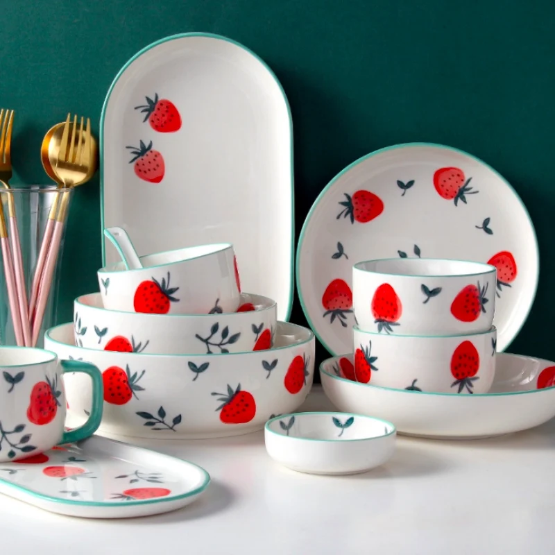 Набор керамических кухонных тарелок комплект посуды приборы для приготовления