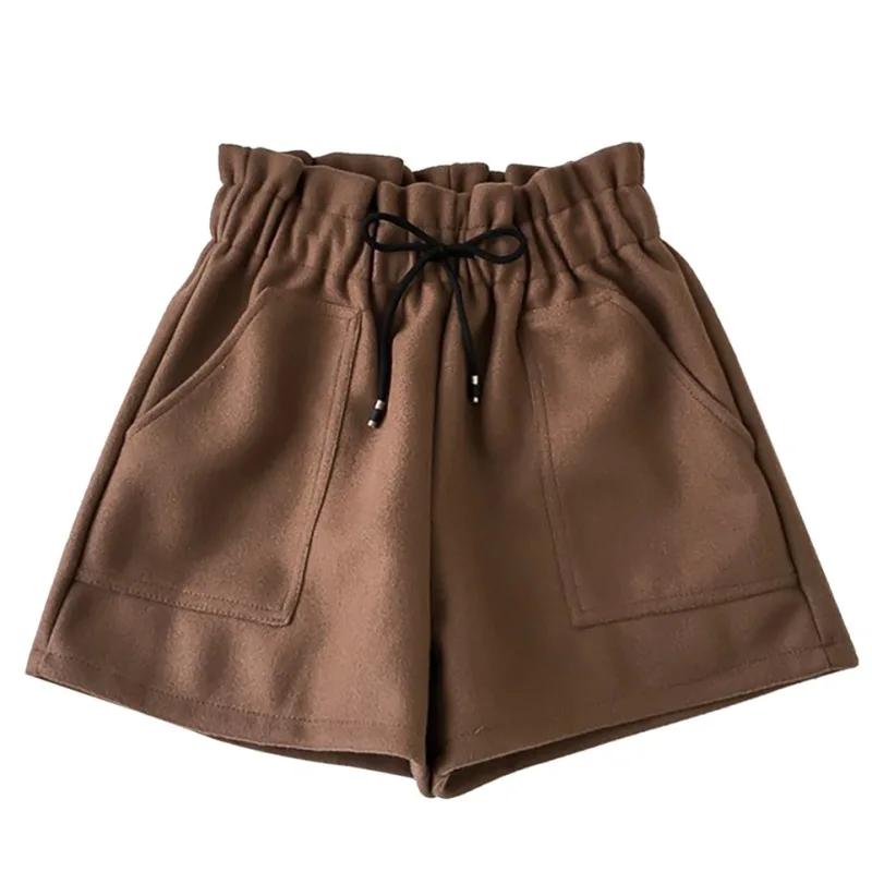 Женские повседневные короткие однотонные ботинки с широкими штанинами и двойной