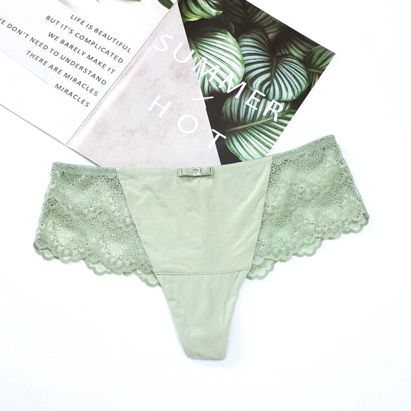 

1pc Ladies Lace Underwear Lingerie Cotton Sexy Transparent Panties For Women Briefs See Through Underpants Female Pantys
