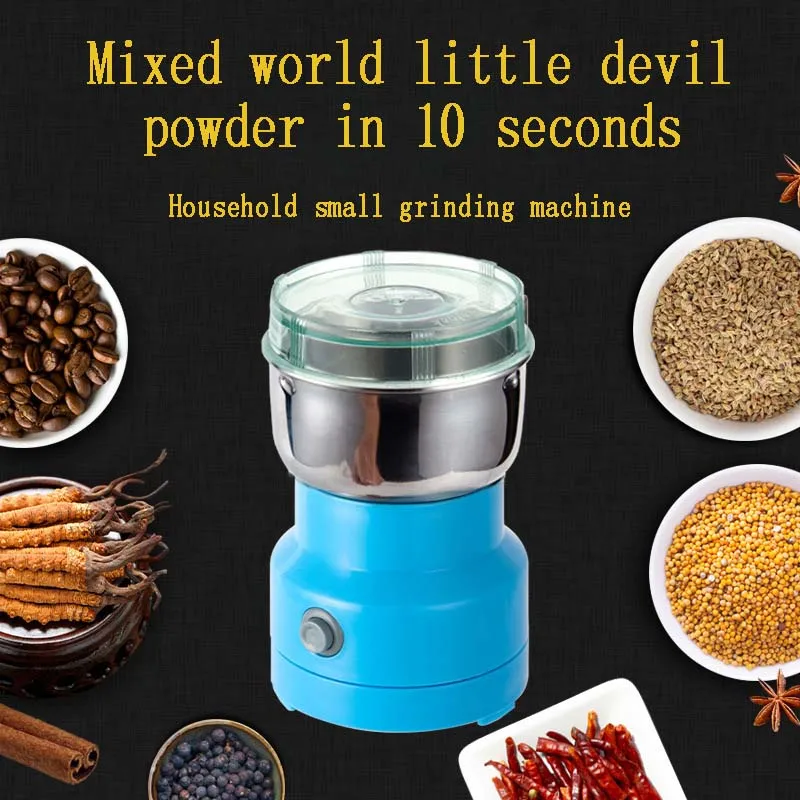 Electric Stainless Steel Coffee Bean Grinder Home Herb/Spice Grinding Milling Machine Mill Accessories Kitchenware | Бытовая техника