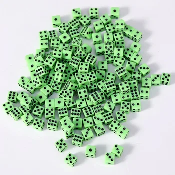 50Pcs/Lot Dices 8mm 6colors Plastic White Gaming Dice Standard Six Sided Decider Birthday Parties Board Game Drop Shipping 4