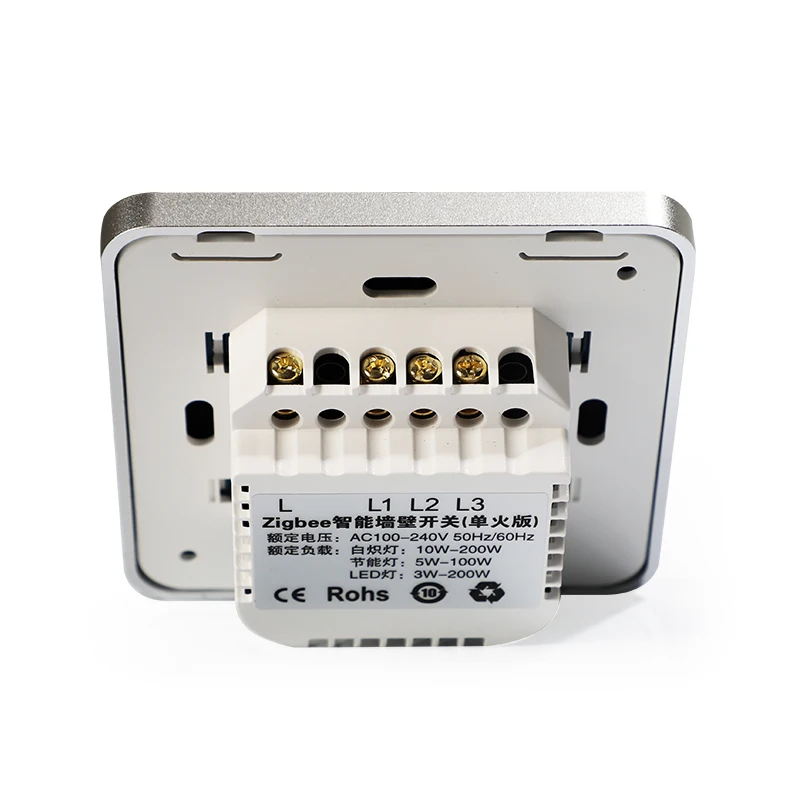 

3-Gang Tuya Smart ZigBee Fire Wire Touch Switch works with Alexa Voice Control EU UK Type