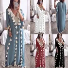 5XL Арабский исламский Дубай Кафтан абайя Ближний Восток мусульманский марокканский кафтан платье Индонезия Турция элегантный повседневный халат для женщин