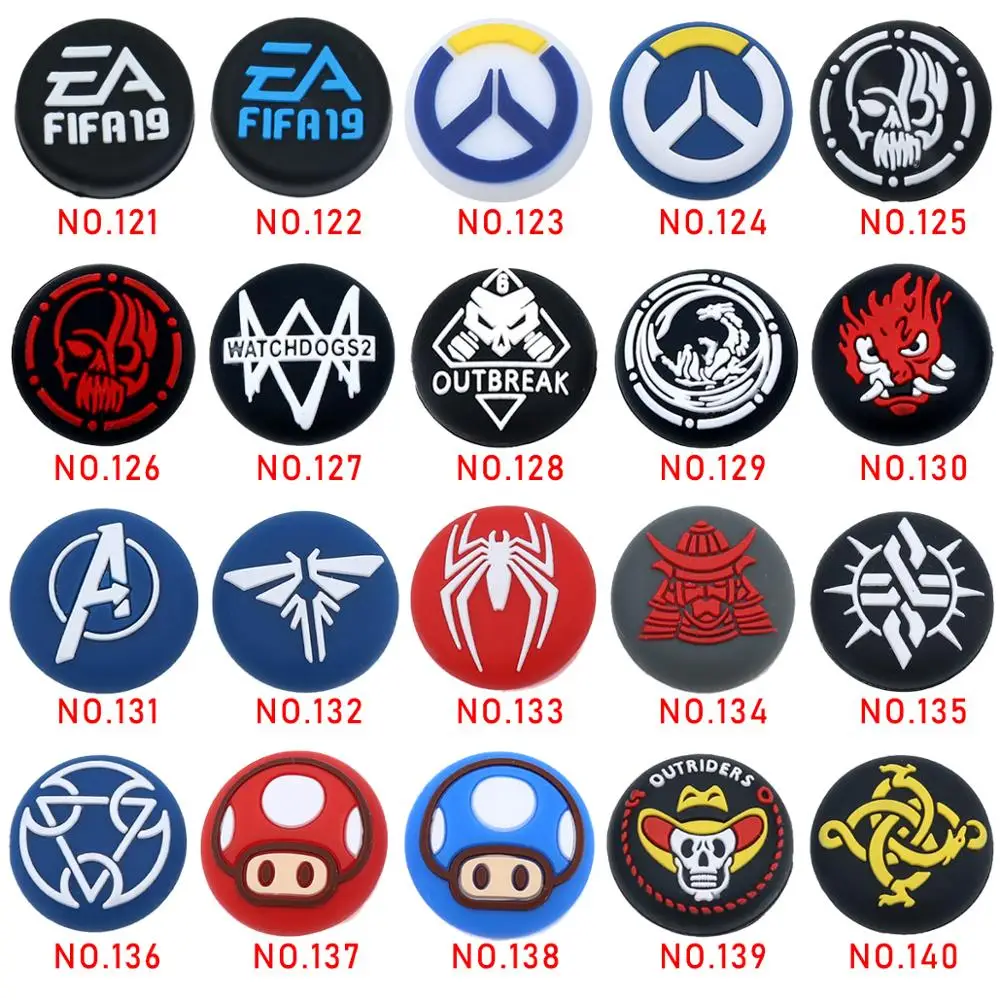 

NO.96-114 For Sony PS5 PS4 Thumb Grip Caps for XBOX ONE 360 NS Switch Pro Controller Joystick Cap Silicone Rubber Cover