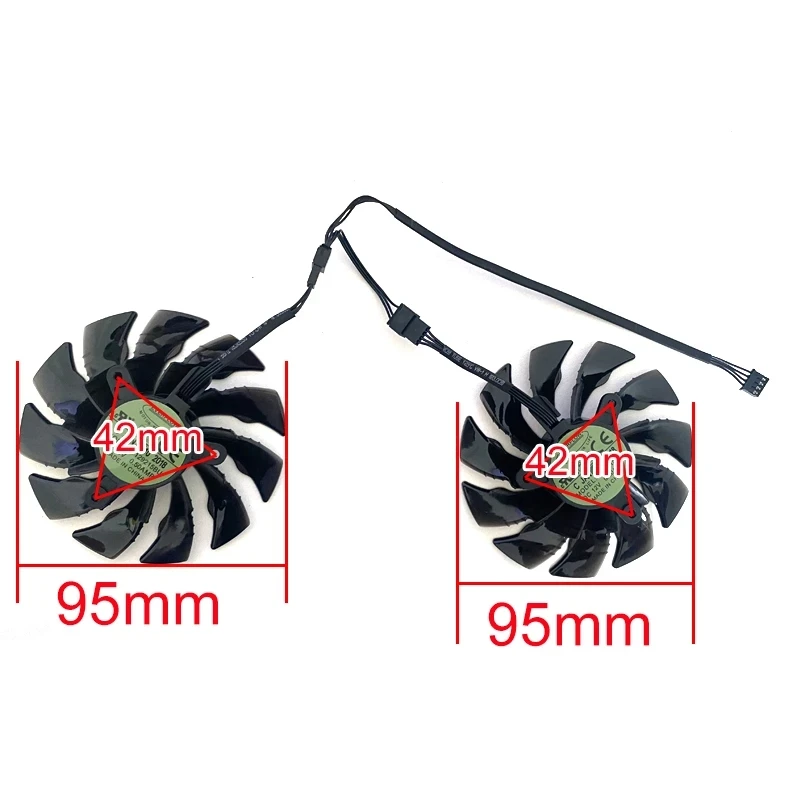 Новый 95 мм 4PIN T129215BU PLD10015B12H вентилятор GPU для GIGABYTE AORUS GeForce GTX 1060 Xtreme GTX1080 1080 Ti RTX 2060 |