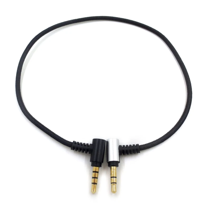 

R9CB 3.5mm Male to Male Jack 4 Pole Extension Aux Cable for Smartphones Tablets Media Players for Rode SC7 Microphone
