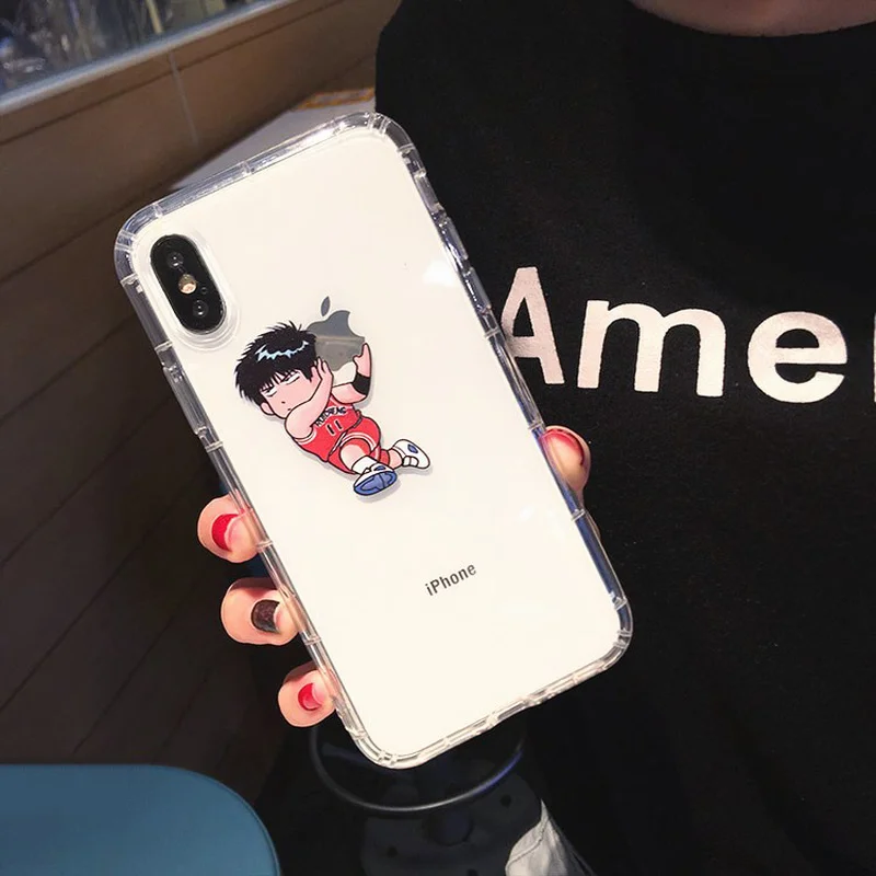 Милый мультяшный чехол Slam dunk с аниме для iPhone Xr XS Max 6 6S 7 8 Plus X противоударный