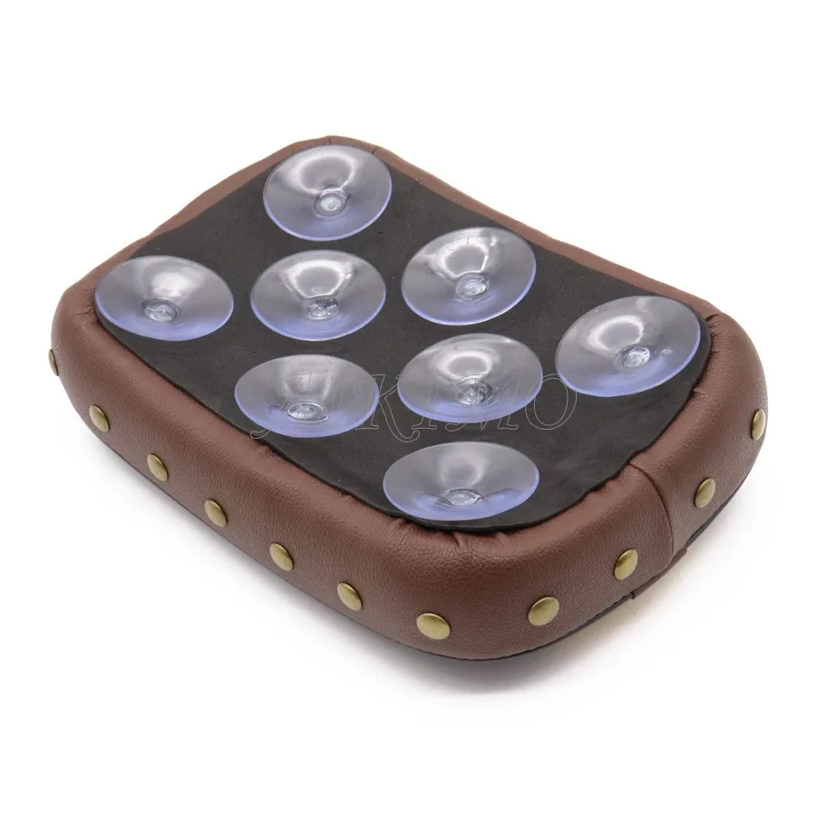 Из искусственной кожи прямоугольное заднее сиденье пассажира 8 присосок для Harley