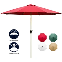 hooru patio garden umbrella outdoor furniture market umbrella with crank waterproof uv protection fishing garden canopy parasol