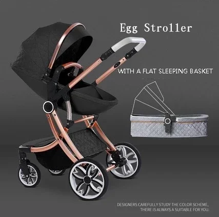 

Luxury baby stroller Two-way Baby Fashion Pram With Seatable Foldable Light trolly And High View 2 in1 baby car Newbon